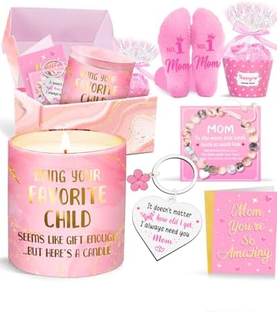 Mothers Day Gift for Mom - Scented Candle, Bracelet, Socks for Mom by HAPPYPOP