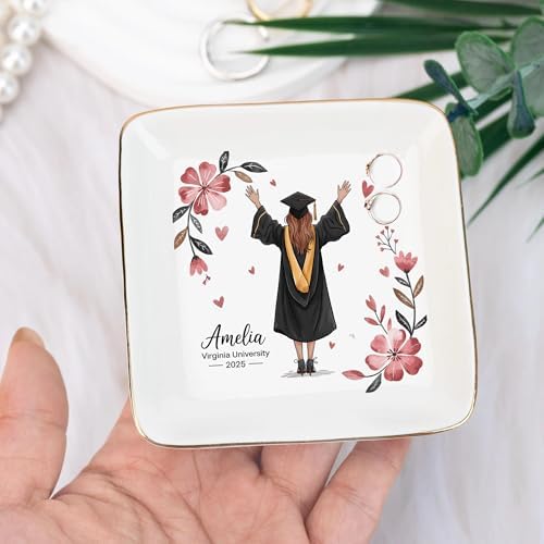 IZI POD Personalized Graduation Gifts for Her, Graduation Jewelry Dish, A Sweet Ending to a New Beginning, Gradua Senior Class of 2026, Gifts for Her, Women, Best Friends /11 - Image 2