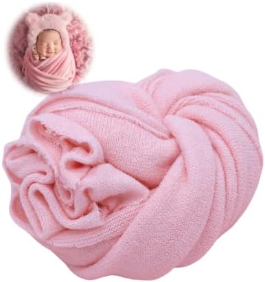 Newborn Photography Wrap Baby Photo Prop Blanket (Light Pink, Small) by NewbornPhotographyProps