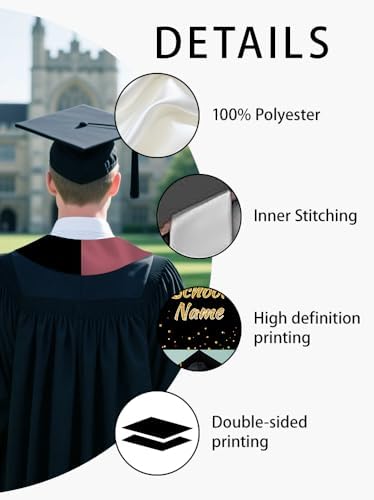 Personalized Graduation Stole Sash Custom Class of 2026 Congratulation Graduation Gifts with Photo - Image 4