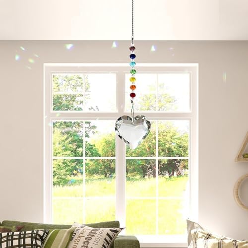 Hegelda Coworker Gifts for Women Crystal Heart Suncatcher Ornaments Decor - Image 6