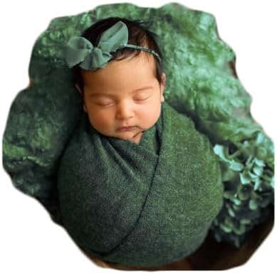 Zeroest Newborn Photography Wrap Baby Photo Prop Blanket (Green, Small) by NewbornPhotographyProps