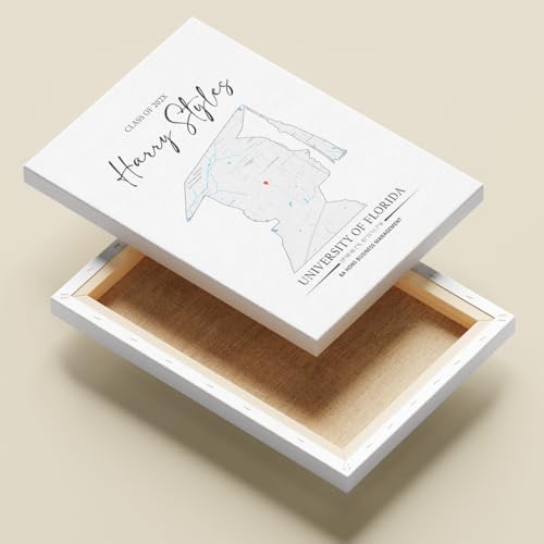 Customized College Map Graduation Gift, Personalized Grads Gifts For Her, High School, College, University Map Print For Son, Custom Grad Gift For Him Design 4 - Image 4