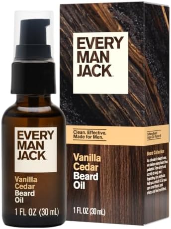 Every Man Jack Hydrating Beard Oil for Men, Vanilla Cedar, 1oz by EveryManJack