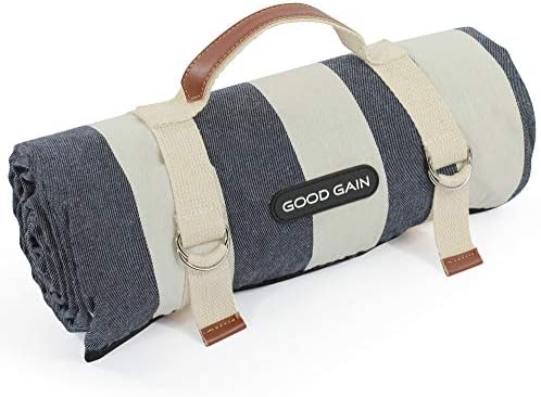 G GOOD GAIN Waterproof Picnic Blankets Outdoor Machine Wash, Denim Blue by GGOODGAIN