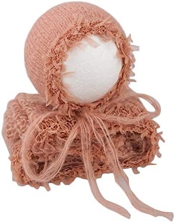 Baby Photography Props Luxurious Lace Hat with Blanket (Orange) - Image 4