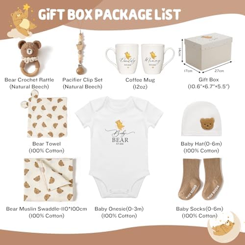 AW BRIDAL 11Pcs Gender Reveal Gifts, Baby Shower Gift Baskets for Boy Girl - Image 2
