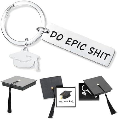 Quietsun Unique 2026 Graduation Gifts Her/Him - Meaningful/Funny Keychains with Graduation-Cap-Shape Box by QuietsunGifts