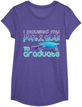 Anime Graduation Ideas I Paused My Anime to Graduate Funny T-Shirt by Unknown