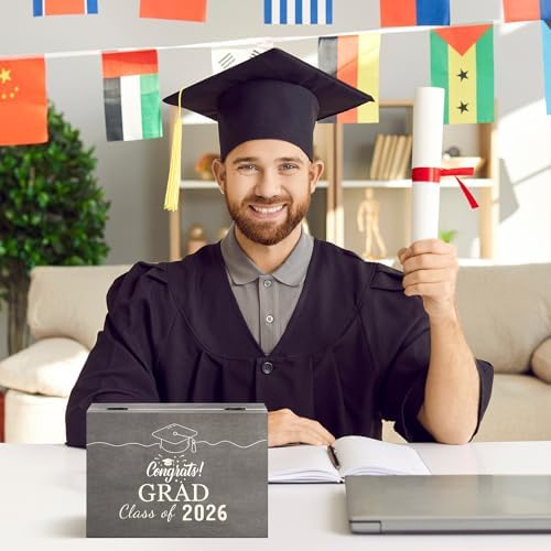 Graduation Memory Keepsake Box with Photo Custom 2026 Large Grad Card Box with Customized Picture Gift for Him Her for Graduate Grad High School Party(Black,Classic) - Image 5