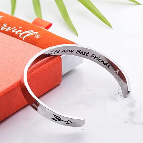 Carviell Bracelets for Women – 100+ Meaningful Engraved Messages – Solid 316L Surgical Stainless Steel Cuff Bracelet – Gift Ready - Image 3