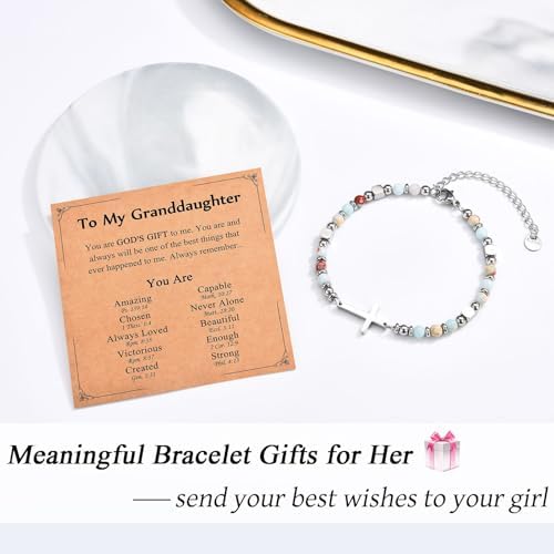 Christian Gifts for Women Girls, Religious Cross Bracelet - Image 2