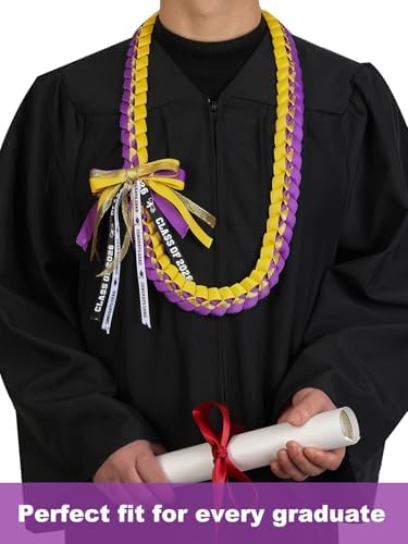 TFTAFAN Graduation Ribbon Lei Graduation Leis Necklace Class of 2026 Graduation Necklace Braided Necklace Graduation Gift Party Accessories for Women and Men - Image 2