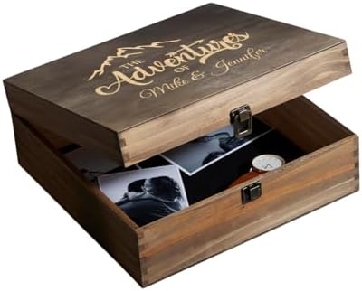 Personalized Adventure Memory Box, Engraved Travel Keepsake for Couples by ENGRAVEMYMEMORIES