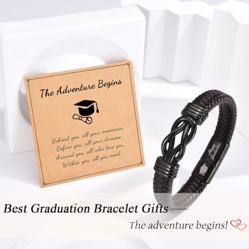 Leyung 2026 Graduation Gift for Boys Men Him, College Graduation Bracelet - Image 3