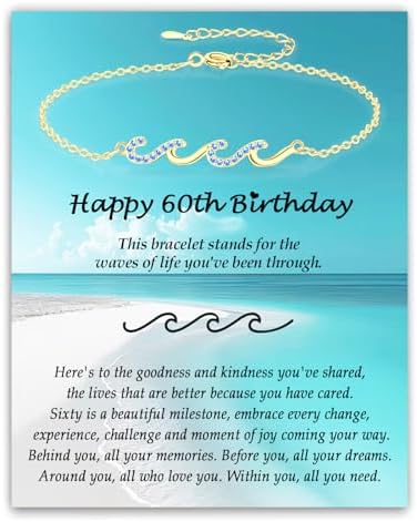 Wave Bracelet Gifts for Women, Silver Gold Waves of Life Bracelet Christmas Birthday Gift for Friend Daughter Mom Granddaughter Niece Bestie BFF Sister by Unknown