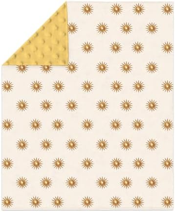 Tribal Sun Totem Baby Blankets for Girl Boy Boho Sun Summer Soft Mink Dotted Backing Double Layer Swaddle Receiving Blanket Ethnic Native American Bed Throws for Newborn Infant Toddler Nursery 30x40 - Image 2