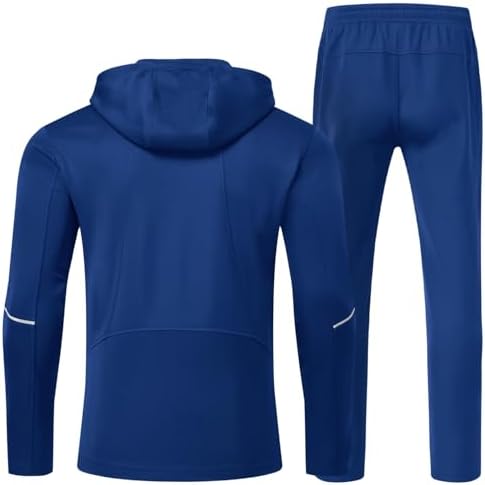 BGOWATU Men's Tracksuits Set Full Zip Jacket Hoodie Sweatsuit Running Sport Pants Outfits for Men with Zipper Pockets - Image 2