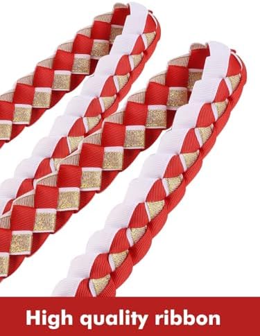TFTAFAN Graduation Ribbon Lei Graduation Leis Necklace Class of 2026 Graduation Necklace Braided Necklace Graduation Gift Party Accessories for Women and Men - Image 2