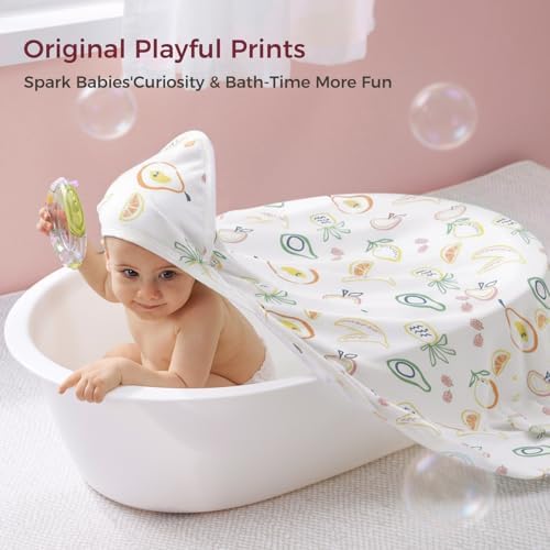 Momcozy Baby Towels, Soft Absorbent Bath Towel for Newborn&Toddler,Pink - Image 5