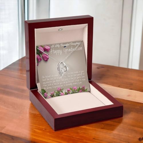 VIRAGIL 2023 Graduation Gifts for Her, Class of 2024 Love Knot Sterling Silver Pendant Necklace Senior College Graduation Jewelry Gifts for Girl Daughter - Image 4