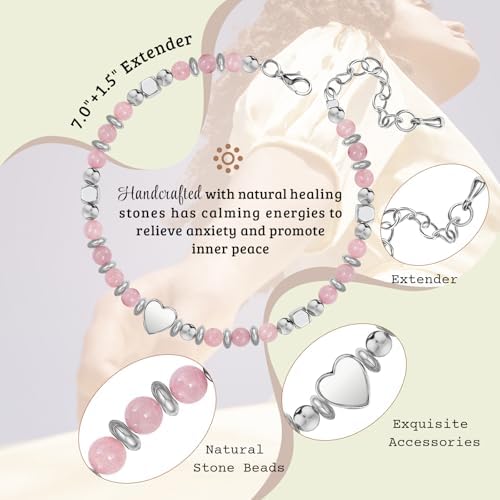 Inspirational Gifts Bracelets for Women, Healing Natural Stone Bracelets - Image 3