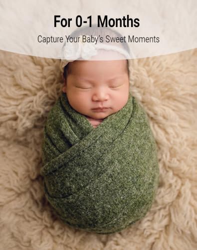 Zeroest Newborn Photography Wrap Baby Photo Prop Blanket (Green, Small) - Image 2