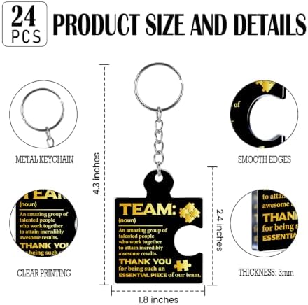Team Appreciation Gifts Bulk for Coworkers Employee Staff Keychains - Image 2