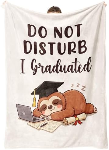 Graduation Gift for Her Him - Do Not Disturb I Graduated Blanket by musaecoin