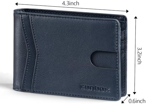 RUNBOX Wallet for Men -Slim Rfid Leather Mens Bifold Novelty Wallets 2 ID Window With Gift Box Men's Accessories - Image 3