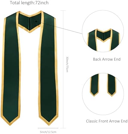 Unisex Adult Graduation Honor Stole Classic End With Trim 72" Long - Image 5