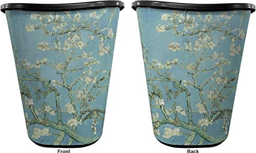 Almond Blossoms (Van Gogh) Waste Basket - Double Sided (Black) - Image 2