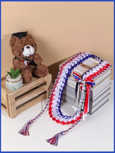 TFTAFAN Graduation Leis and Graduation Honor Cords Class of 2026 Graduation Ribbon Lei Graduation Necklace Braided Necklaces gift for Student Gifts Party Supplies - Image 3