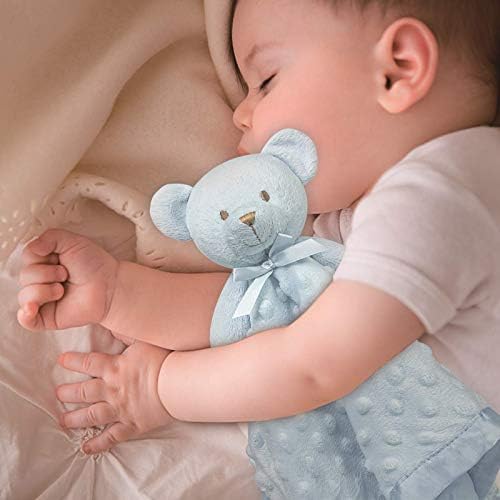 Pro Goleem Teddy Bear Lovey Baby Security Blanket for Boys and Girls Unisex Soft Lovie Baby Gifts for Newborn Toddler Snuggle Toy Stuffed Animal Blue 16 Inch - Image 2