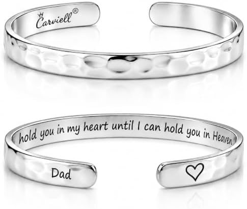 Carviell Bracelets for Women – 100+ Meaningful Engraved Messages – Solid 316L Surgical Stainless Steel Cuff Bracelet – Gift Ready by Carviell
