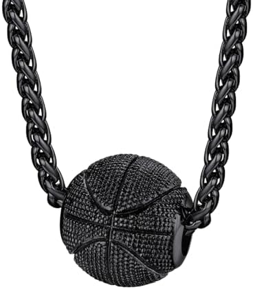 FaithHeart Sports Necklace for Men Women, Stainless Steel Gold Plated 3D Football/Soccer/Basketball/Volleyball Pendant Jewelry with Delicate Gift Packaging by FaithHeart