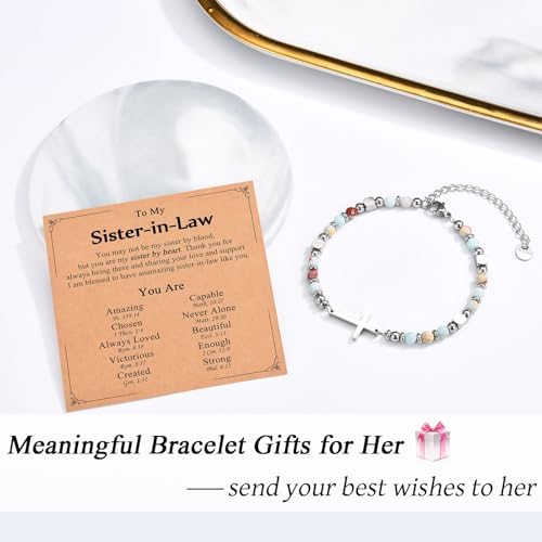 Christian Gifts for Women Girls, Religious Cross Bracelet - Image 2