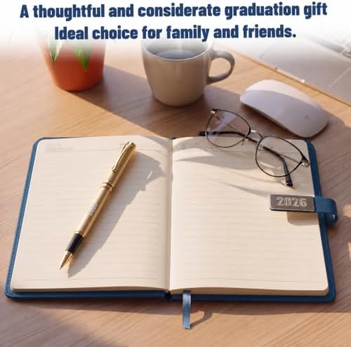 Christmas 2026 Congrats Grad Birthday Gift Blue Leather Notebook with Pen - Image 6
