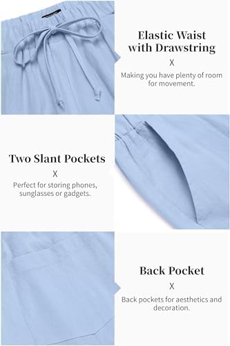 COOFANDY Men’s 2 Piece Cotton Linen Set Casual Beach Outfits Long Sleeve - Image 5