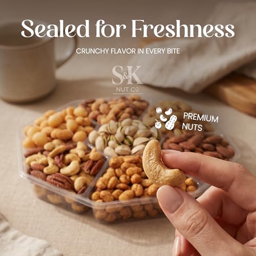 Nuts Gift Tray, Gourmet Mixed Nuts Assortment With Sweet And Roasted Salted Varieties, Ready To Serve Snack Gift Box For Mom, Family And Thank You Occasions - Image 5