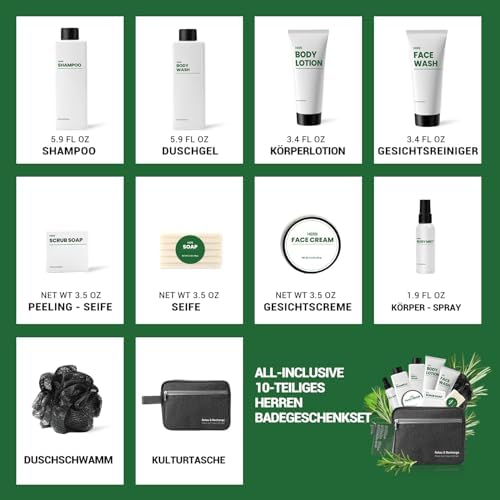 Gifts for Men, Bath and Body Gift Baskets for Men,10 Pcs Mens Spa Set - Image 2