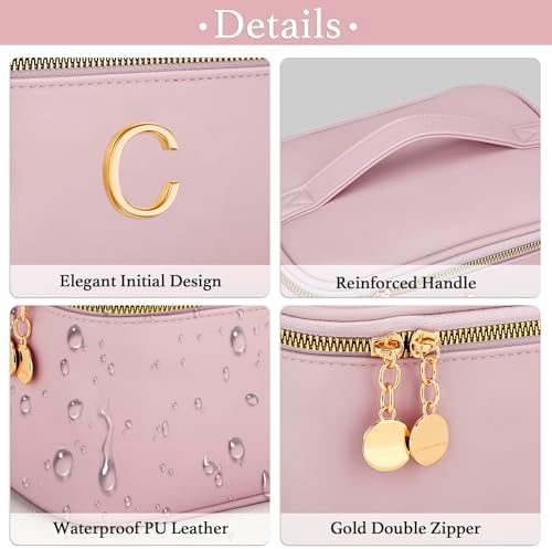 Personalized Initial Travel Makeup Toiletry Bag Gifts for Women - Image 6