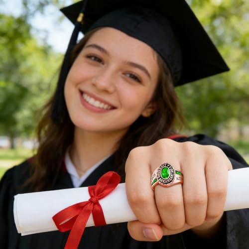 925 Sterling Silver 2026 Class Rings for women Men, Custom College High School Graduation Rings for Men 2026, Graduation Gifts for Her Him - Image 5