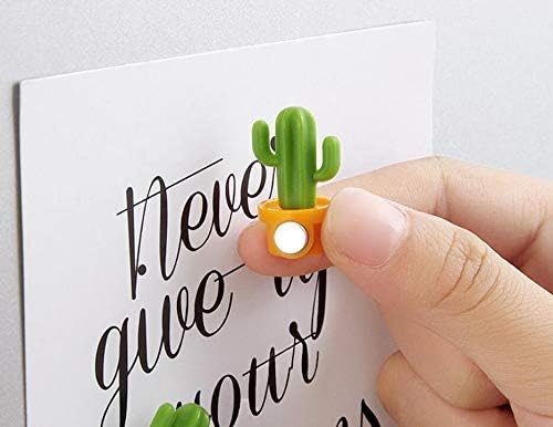 12PCS Refrigerator Magnet Kitchen Magnet Office Magnet whiteboard and Dry Cleaning Board, Lovely and Colorful Potted Design (Cactus)