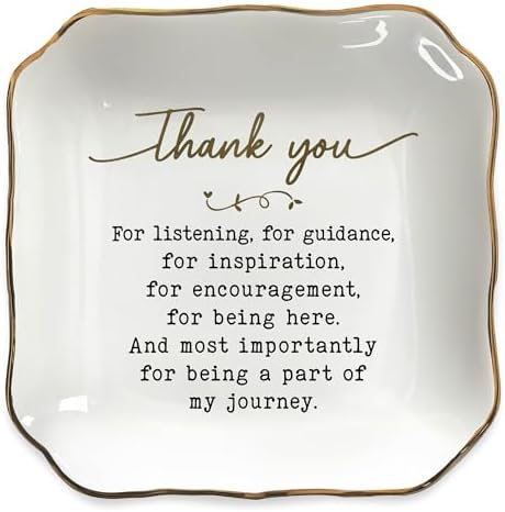 OASSIE Thank You Gifts for Women - 4"x4" Jewelry Dish Tray, Retirement Gift by Oassie