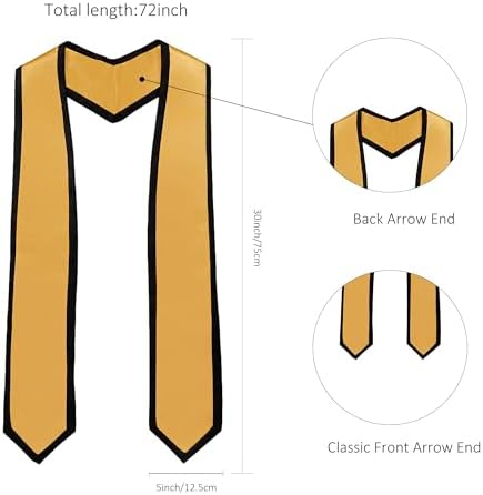 Unisex Adult Graduation Honor Stole Classic End With Trim 72" Long - Image 5