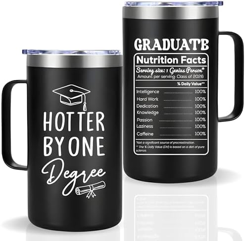 Graduation Gifts for Men 2026, Funny Insulated Coffee Mug Tumbler with Handle 20oz, College and High School Graduation Gifts for Men, Grad Gift for Him by TSIMPLE