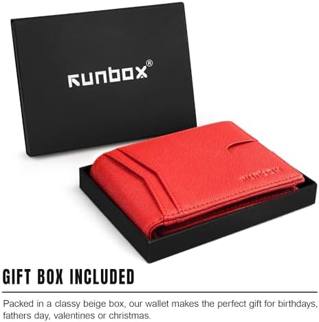 RUNBOX Wallet for Men -Slim Rfid Leather Mens Bifold Novelty Wallets 2 ID Window With Gift Box Men's Accessories - Image 5
