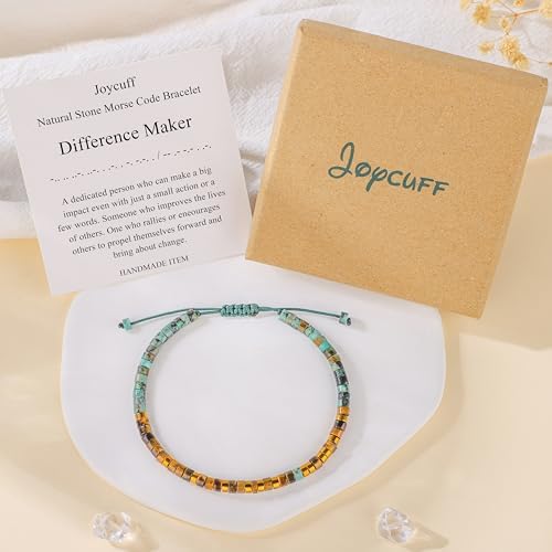 JoycuFF Morse Code Bracelets Christmas Birthday Gifts for Women Her - Image 5