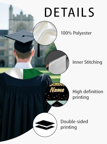 Personalized Graduation Stole Sash Custom Class of 2026 Congratulation Graduation Gifts with Photo - Image 4